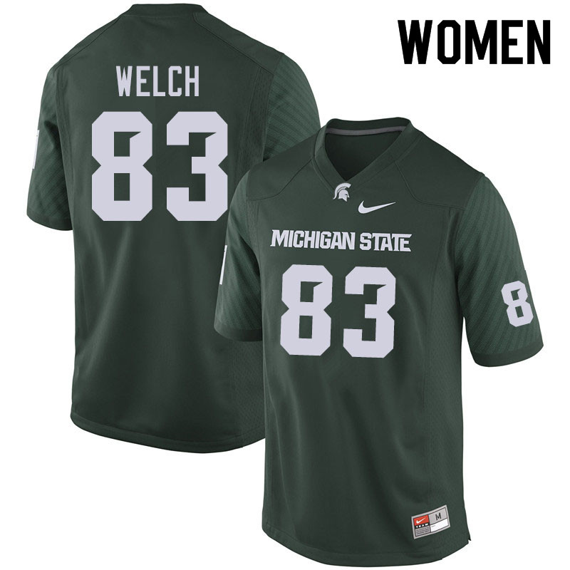 Women #83 Andre Welch Michigan State Spartans College Football Jerseys Sale-Green